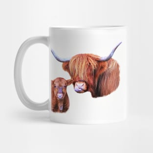 Highland Cow and Calf Mug